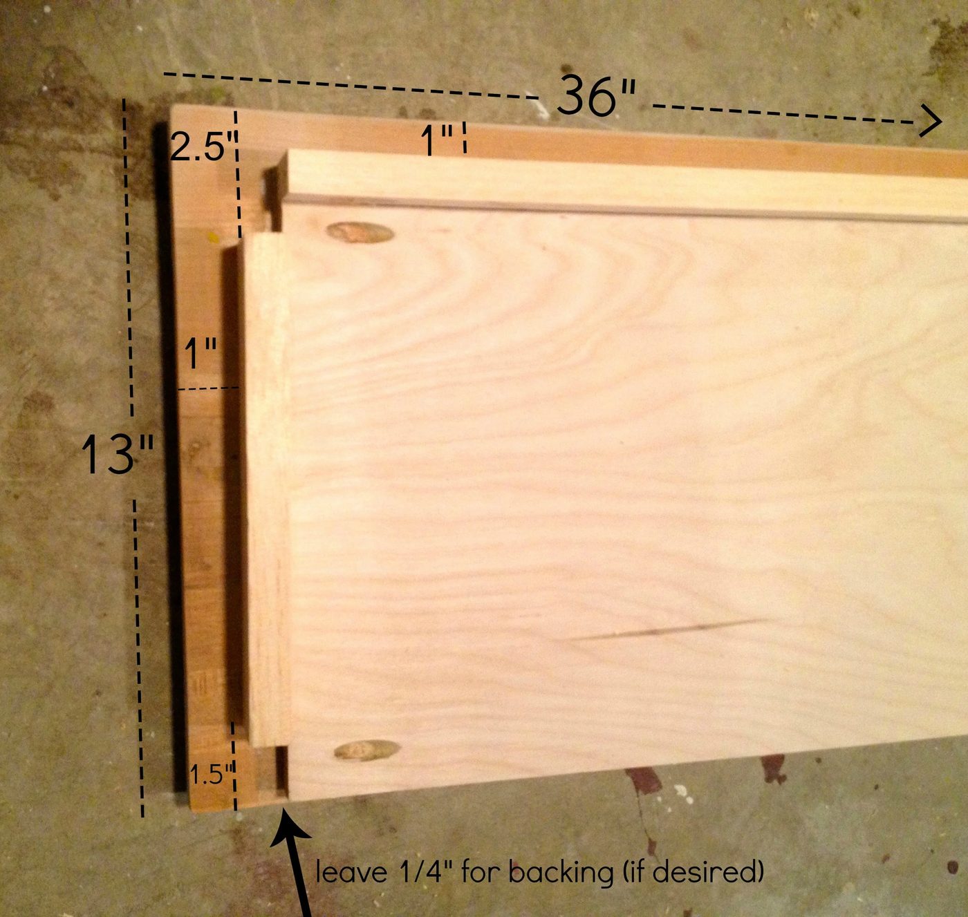 media shelf top dimensions