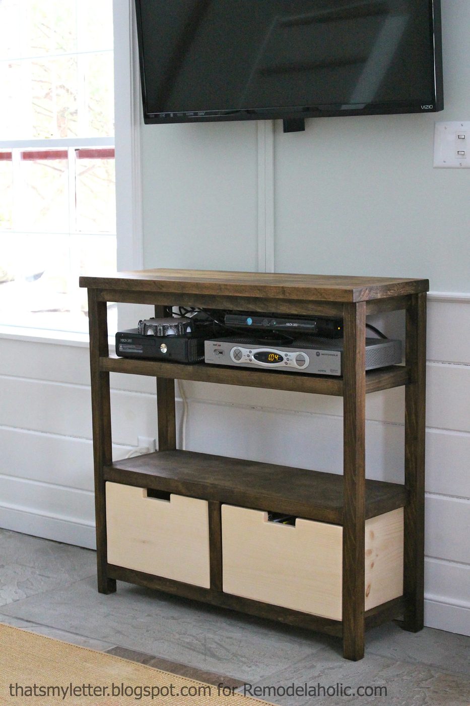 how to build an open media shelf