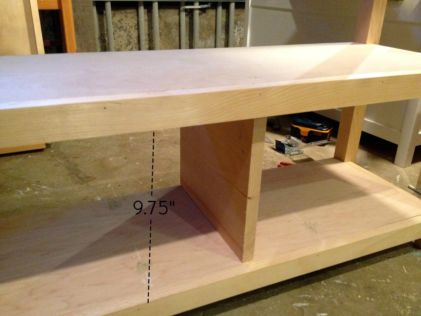 media shelf second shelf spacing & drawer divider