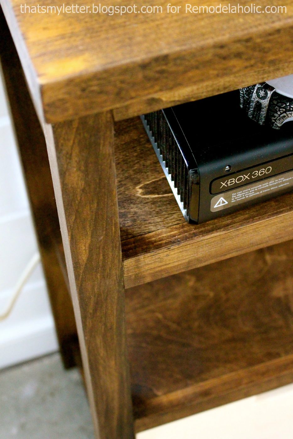 open media shelf for gaming console