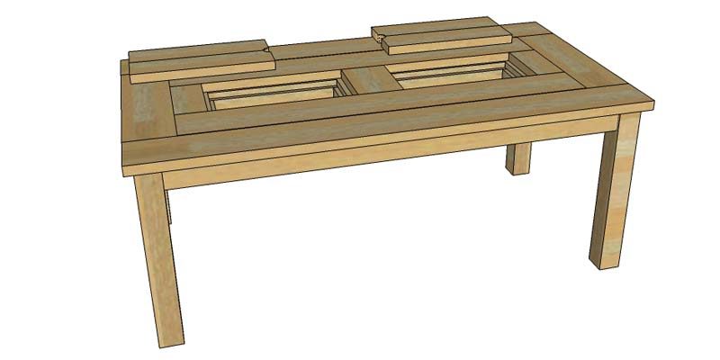Woodworking Plans: Patio Table with Built-in Drink Coolers