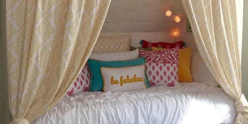 striking Built-In Bed Nook with Storage Drawers