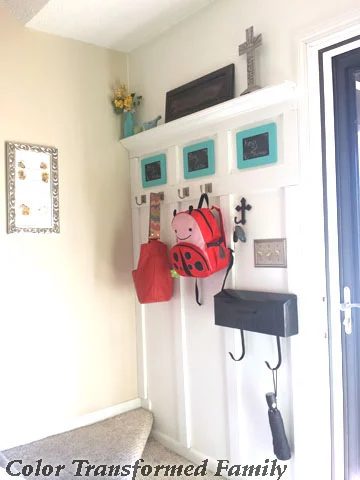 mudroom drop zone wall, Color Transformed Family