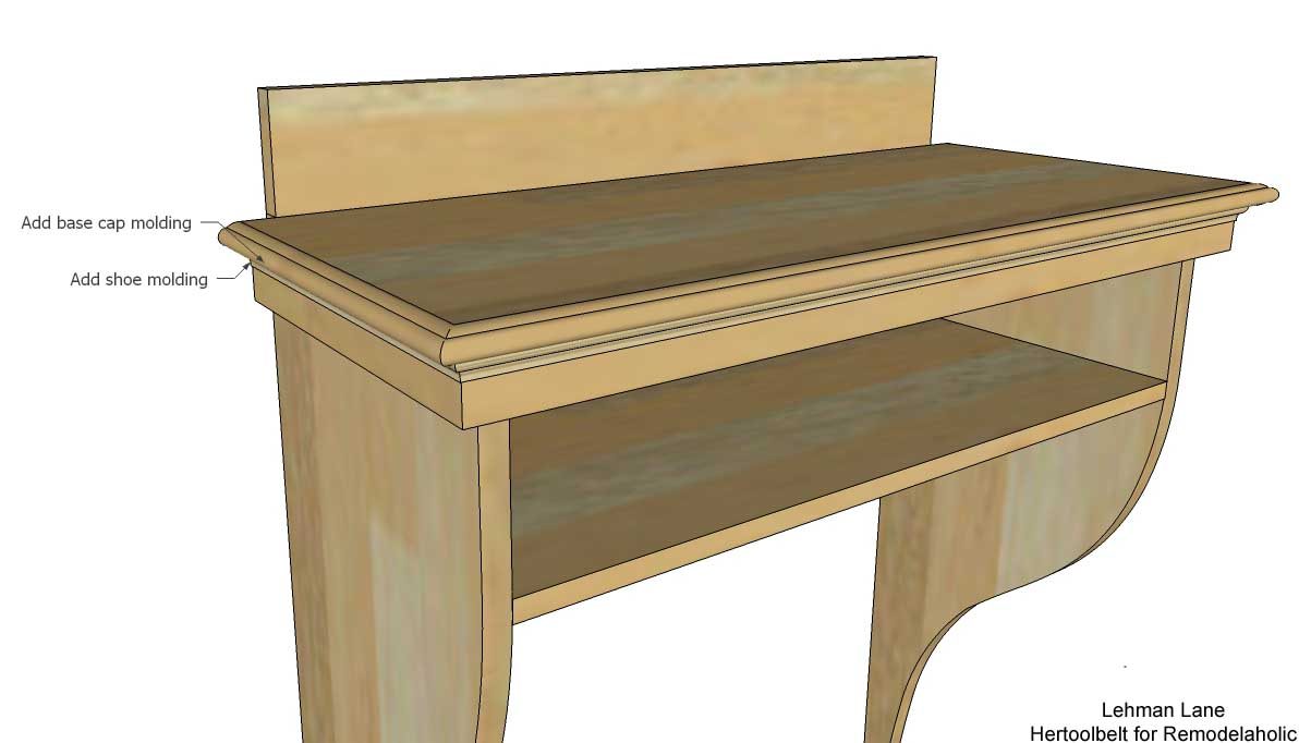 Built in Entry Table - add molding