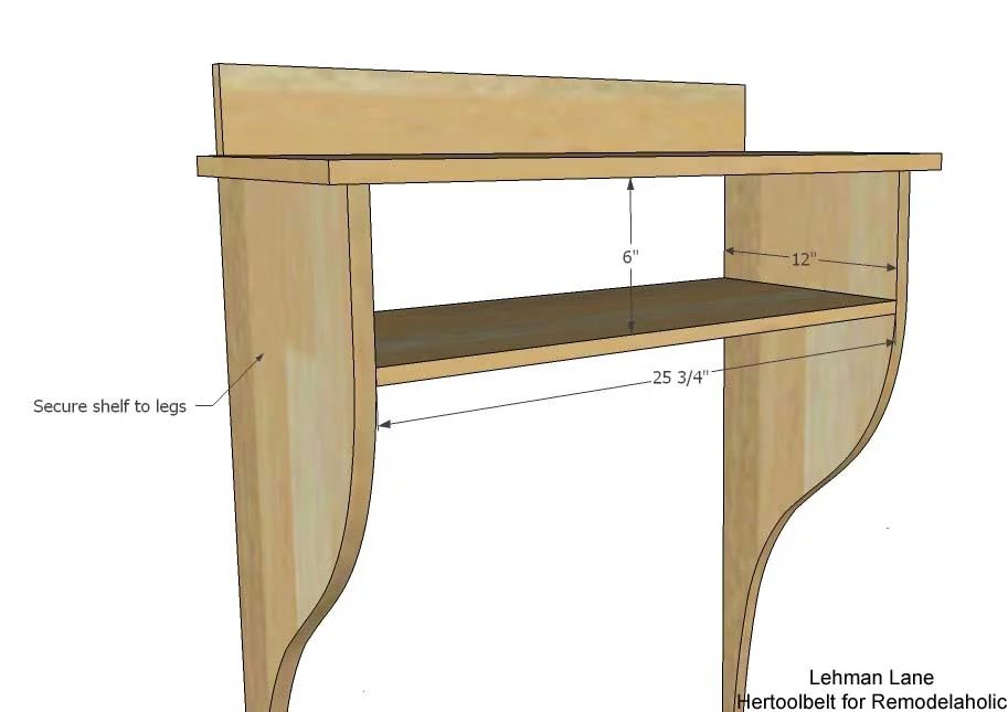 Built in Entry Table- shelf