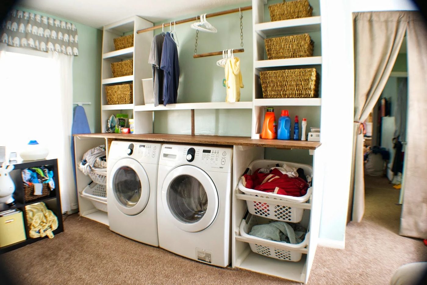 handmade laundry unit, Seesaws and Sawhorses on Bekob