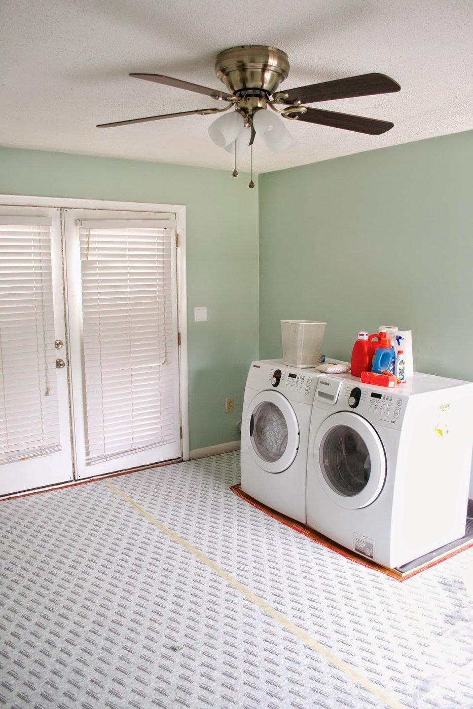painting and putting carpet in the laundry room, Seesaws and Sawhorses on Bekob