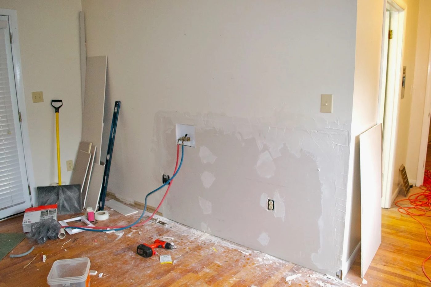 installing washer and dryer hookups 2, Seesaws and Sawhorses on Bekob