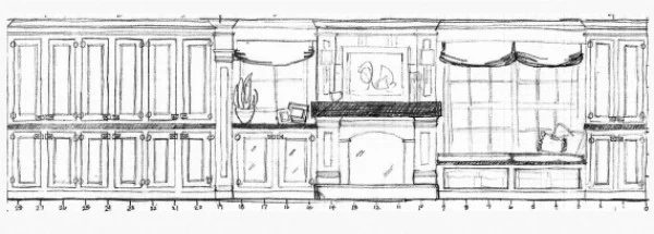 Built in Storage for Family Room