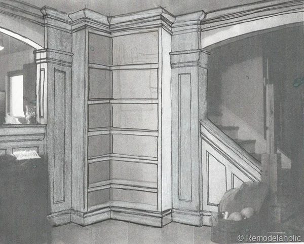 how to plan for a built-in bookcase from Bekob