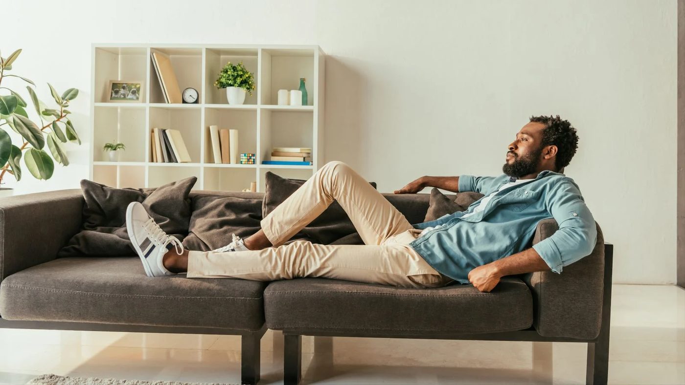 Man Relaxing At Home