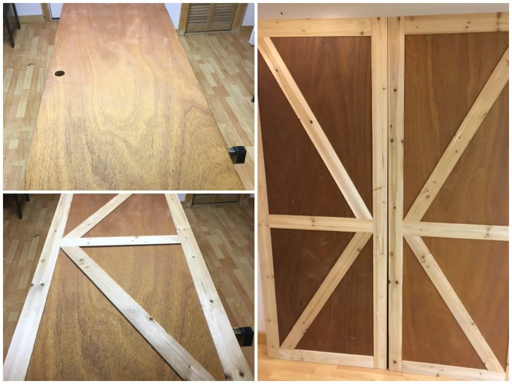 Faux Barn Door Closet Featured On @Bekob