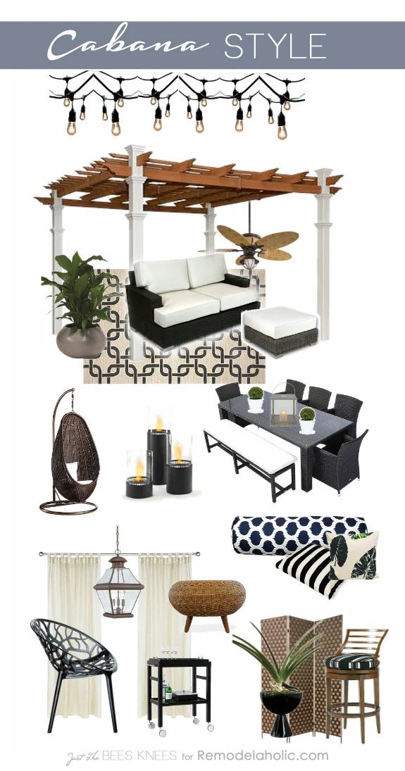 Cabana Style! Create a luxurious and relaxing backyard style with Just The Bees Knees (for Bekob.com)