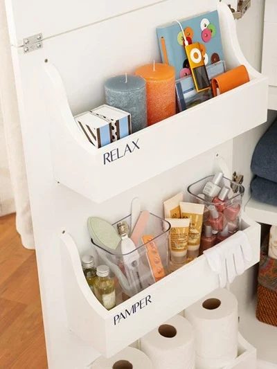 cabinet door storage bins
