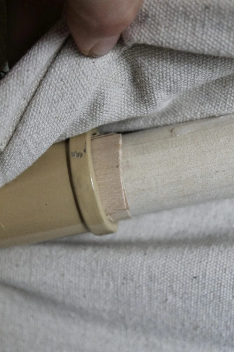 dowel in bracket for camping tent bed, The Ragged Wren on Bekob