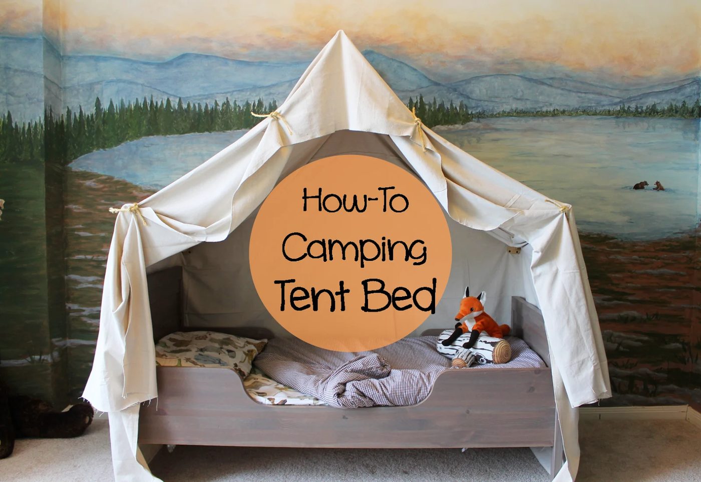 how to build a camping tent bed for a woodland themed room, The Ragged Wren on Bekob