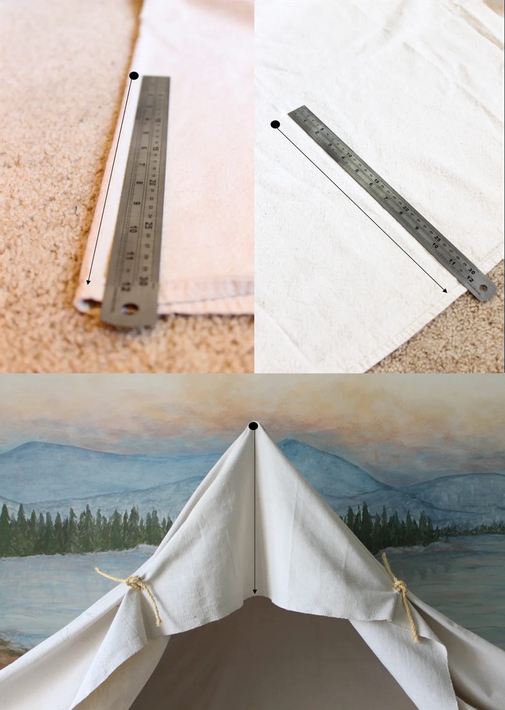 measuring canvas for camping tent bed, The Ragged Wren on Bekob