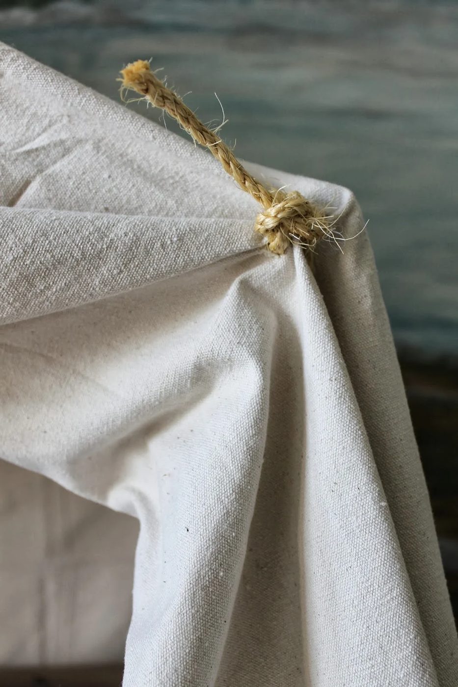 indoor camping tent bed canopy - tied rope corners, The Ragged Wren on Bekob