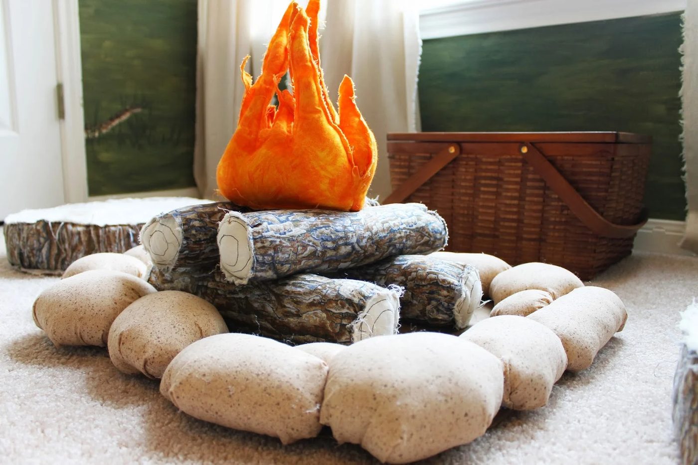 sew a kids pretend campfire, The Ragged Wren on Bekob
