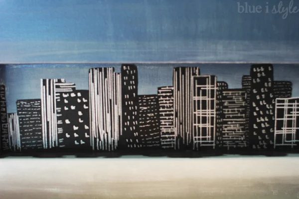 Handmade Canvas Art Projects Blue I Style Skyline