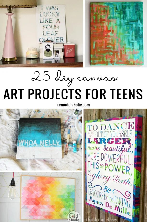 25 Handmade Canvas Art Projects For Teens Bekob