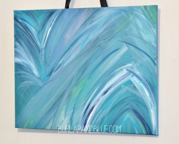 Handmade Canvas Art Projects Burlap And Blue