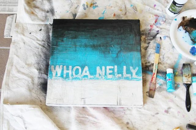 Handmade Canvas Art Projects Lil Blue Boo Whoa Nelly
