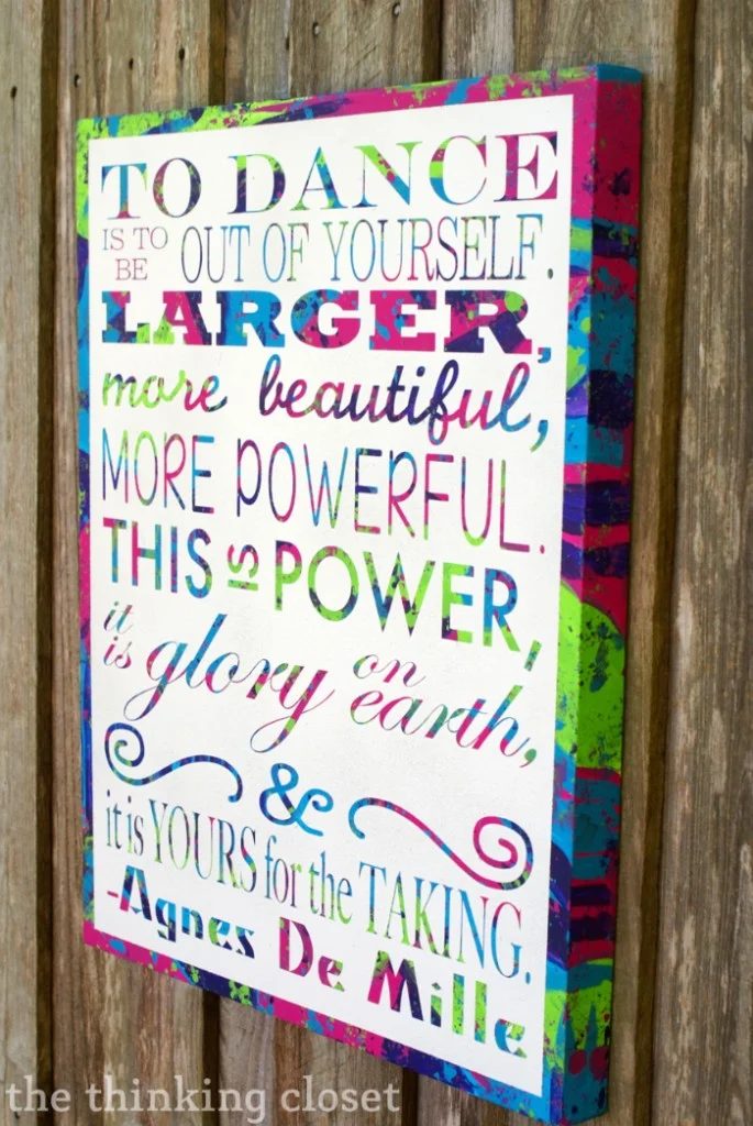 Handmade Canvas Art Project The Thinking Closet