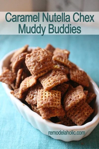 Caramel Nutella Muddy Buddies Recipe