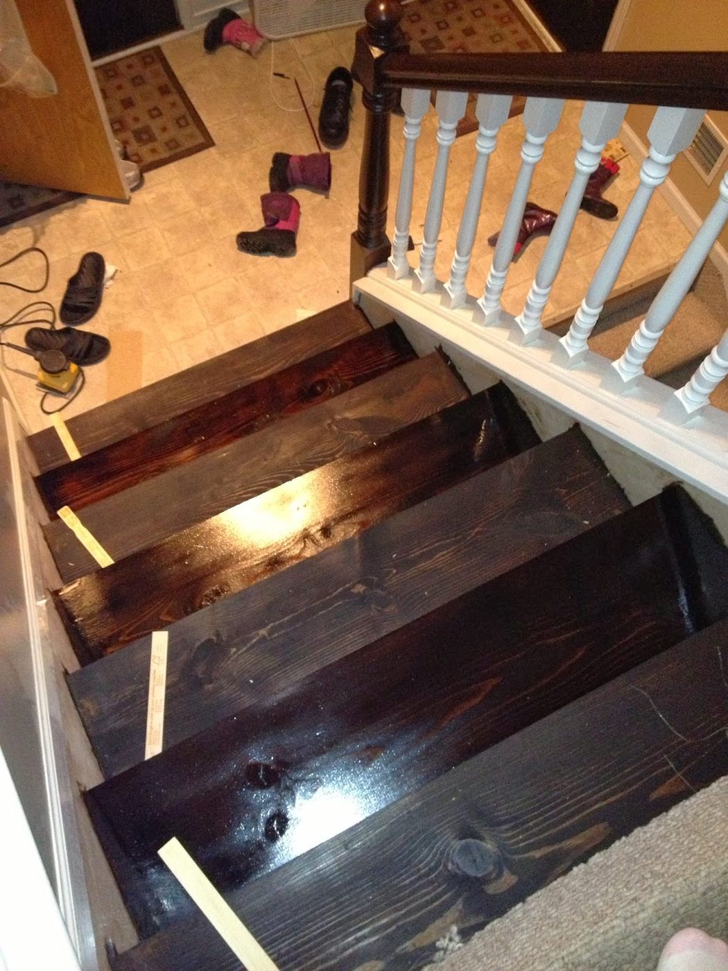 hardwood stair remodel, The Serene Swede on Bekob