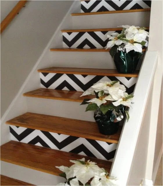 chevron painted stairs, direct Dwellings on Bekob