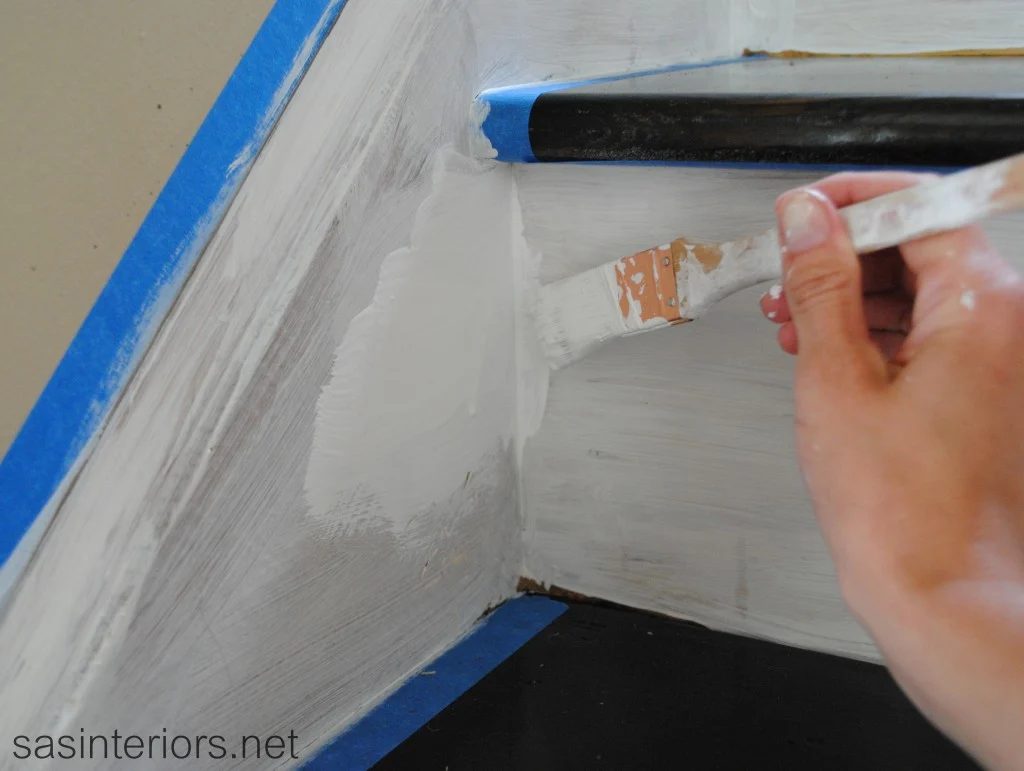 painting stair treads white staircase makeover carpet to wood