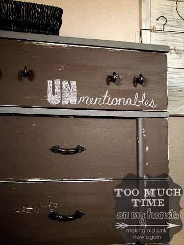 chalkboard paint dresser redo, Too Much Time
