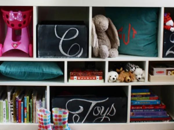 Chalkboard Toy Box Storage