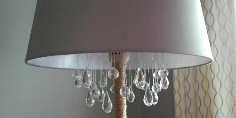 Upcycled Handmade Chandelier Lamp