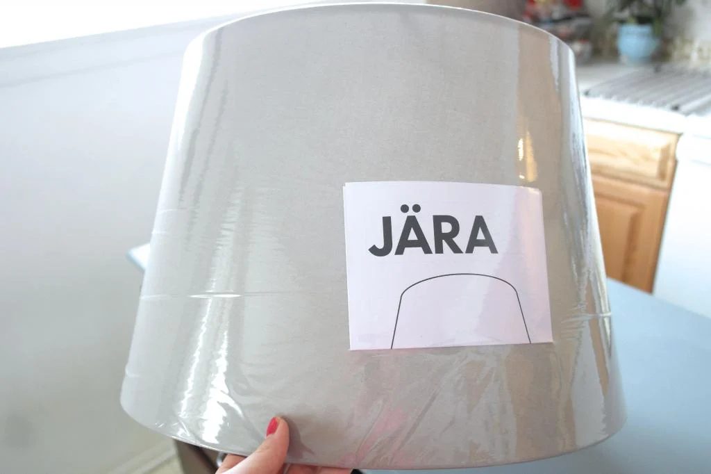 IKEA lamp shade for chandelier floor lamp, Sypsie Designs featured on Bekob
