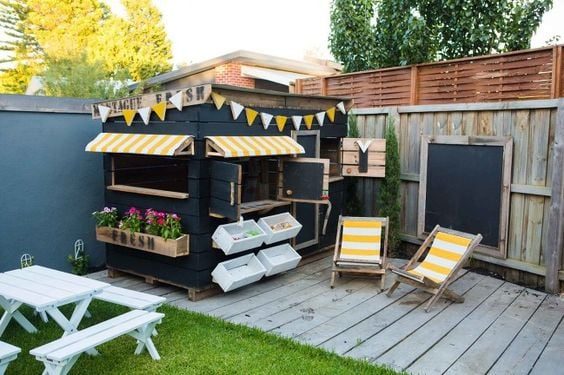 Tips and inspiration for a charming and cute child's playhouse via Bekob.com