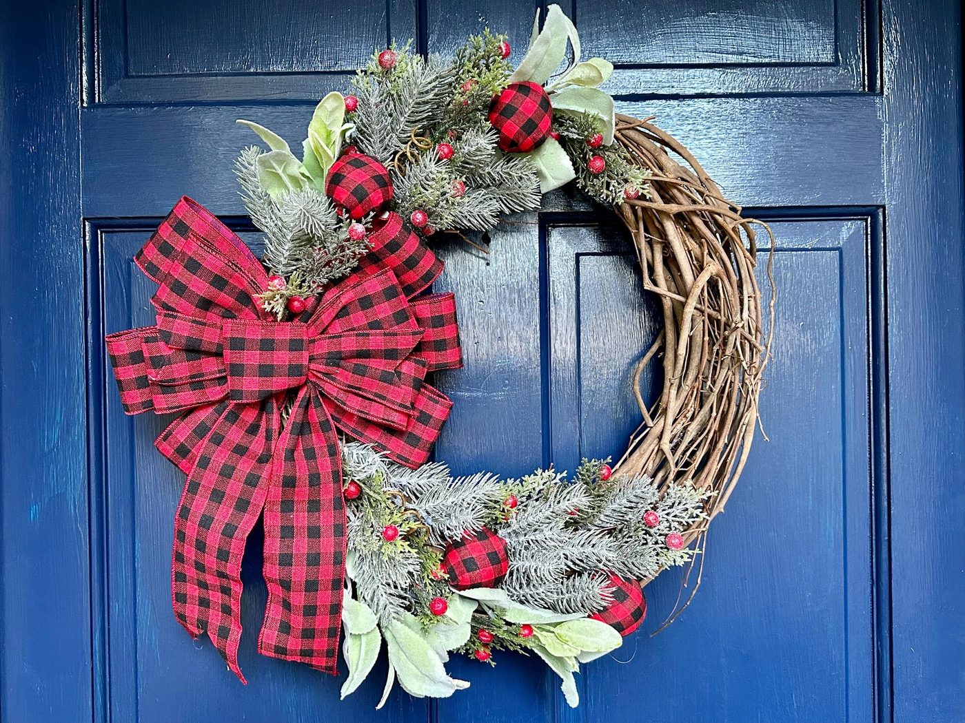 straightforward Farmhouse Christmas Wreath Handmade From Dollar Tree, Bekob (18)