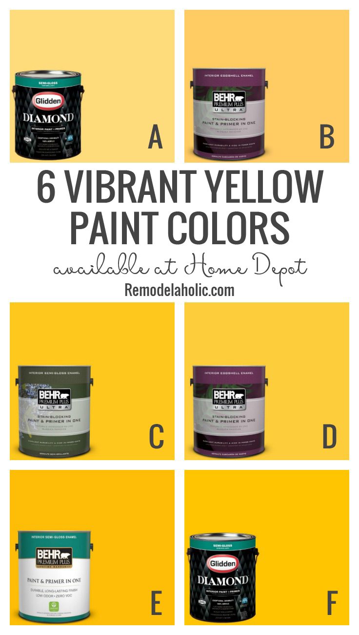 6 Vibrant Yellow Paint Colors Available At The Home Depot Bekob