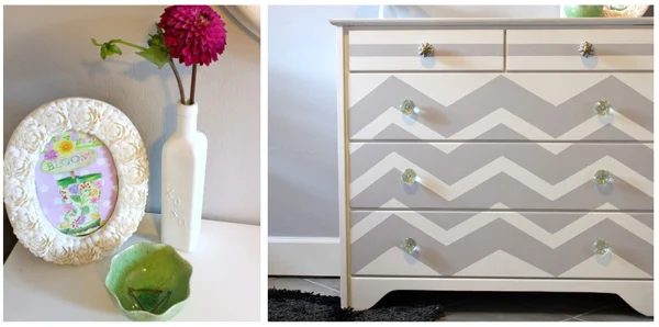Chevron Painted Dresser Makeover