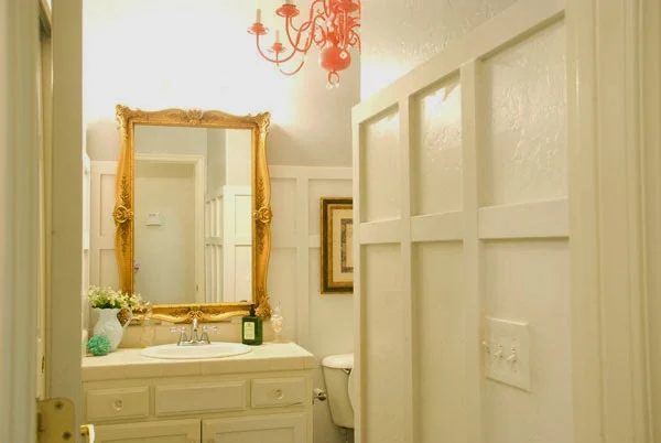 chic modest-cost bathroom makeover, Vintage Romance featured on Bekob