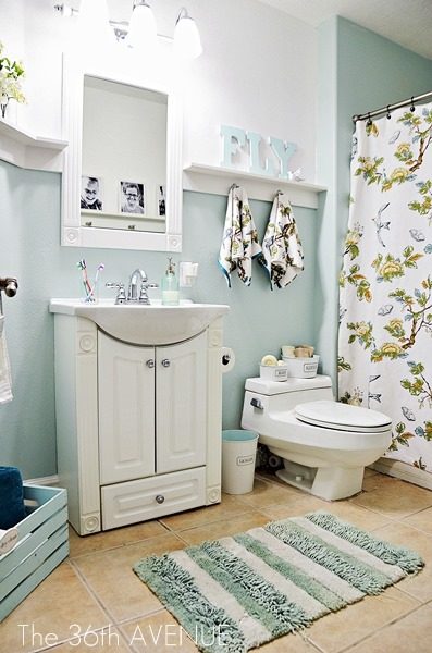 calm blue bathroom makeover, The 36th Avenue