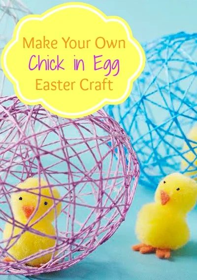 Make Your Own Chick in Egg Easter Craft | Tipsaholic.com #holiday #craft #egg #kids #easter