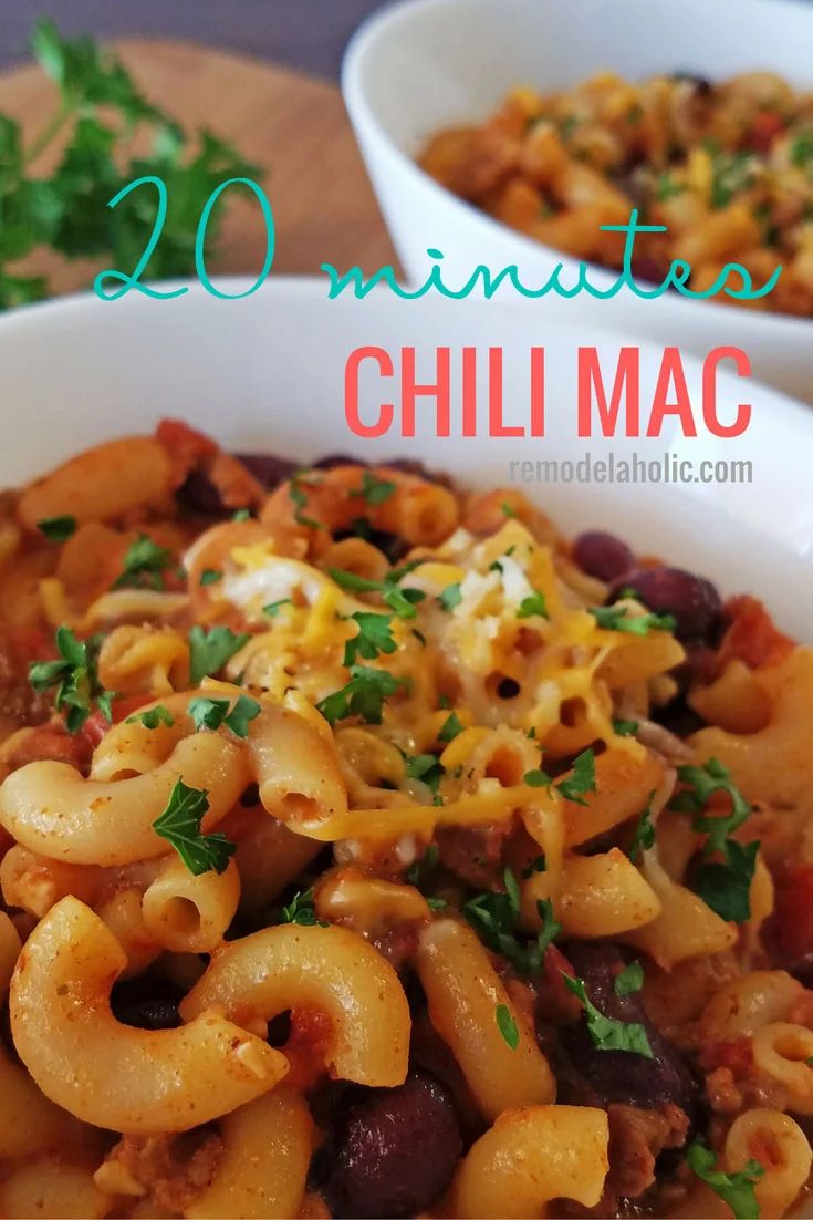 A yummy and delightful twist on chili mac that is ready in 20 minutes via Bekob.com