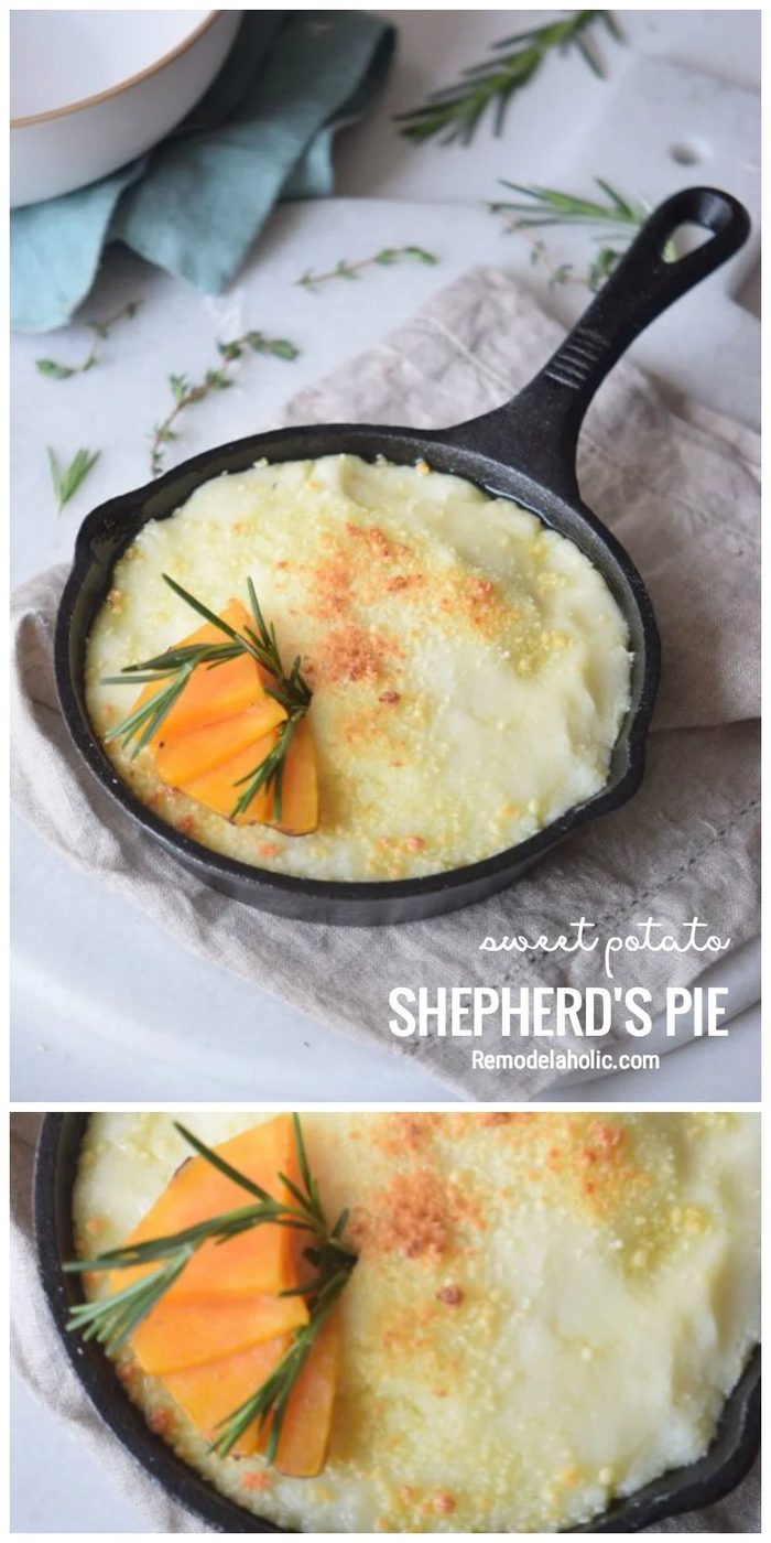 Looking For A Great Comfort Food go-to. Try This One With A Twist. Sweet Potato Shepherd's Pie Recipe Via Bekob.com
