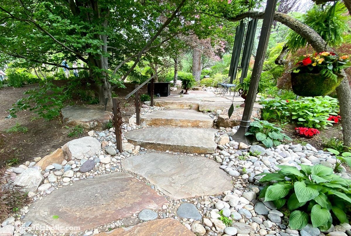 really Large scale Flagstone Path with stairs, Garden Path options To Handmade 04 1