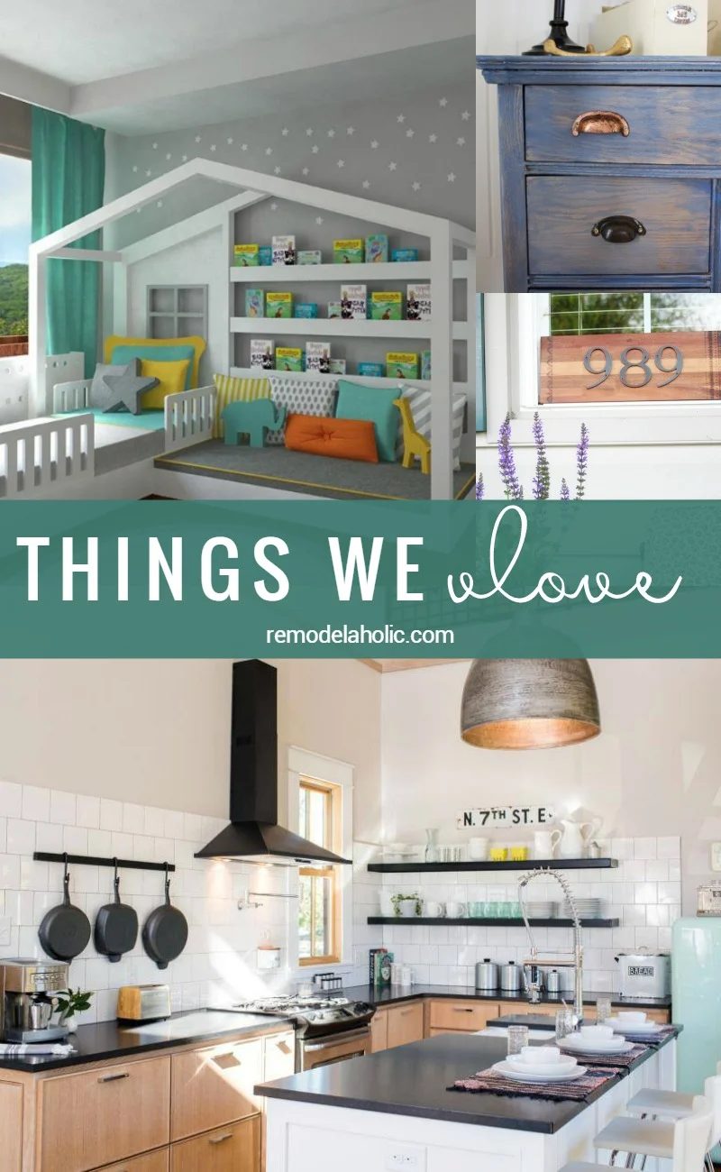 Friday Favorites: A Fixer Upper tiny house, open air kitchen, kids house bed with reading nook 'porch' and more! Bekob.com