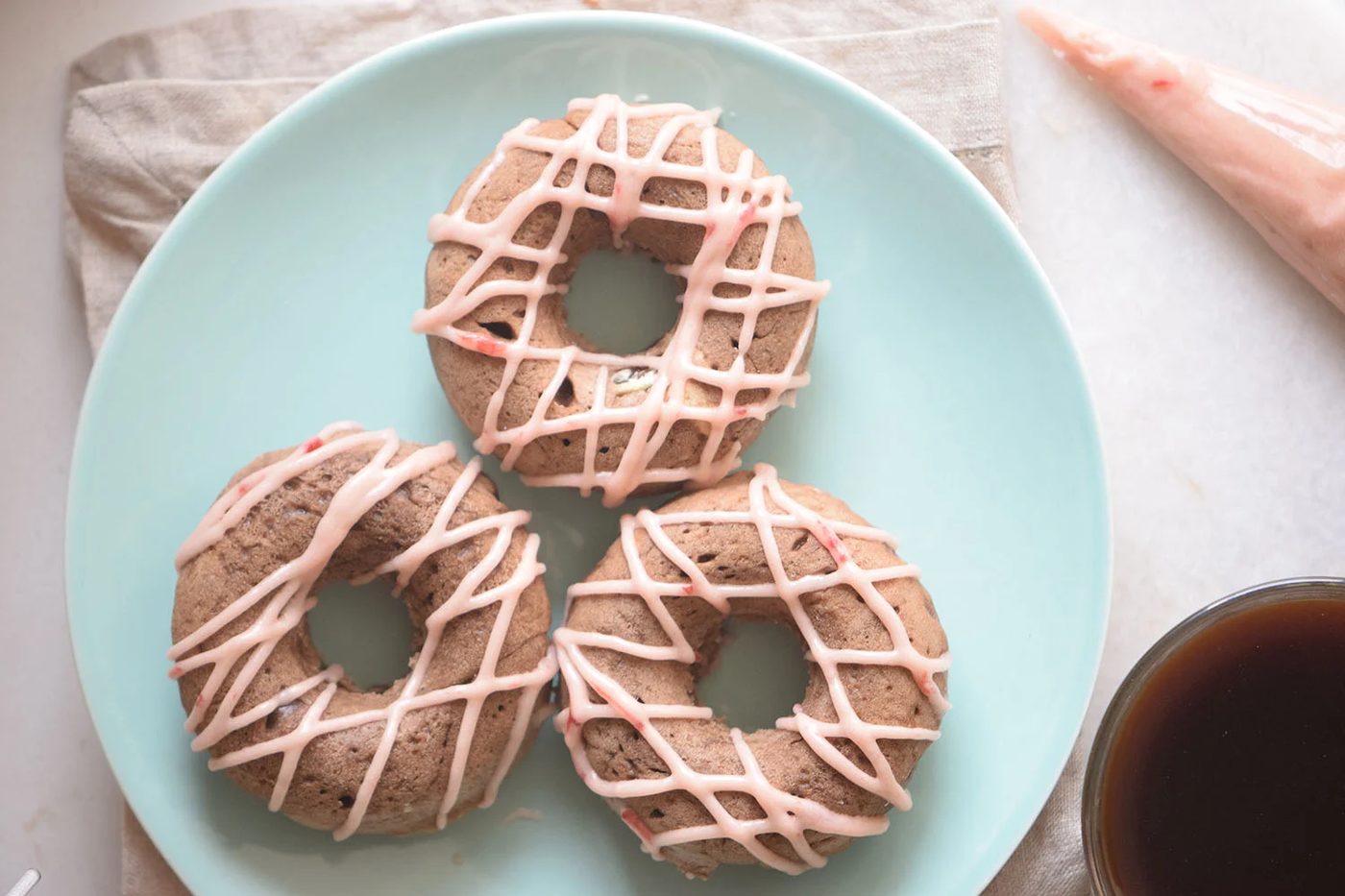A fun and decedent breakfast recipe. Chocolate Berry Donuts recipe by Bekob.com