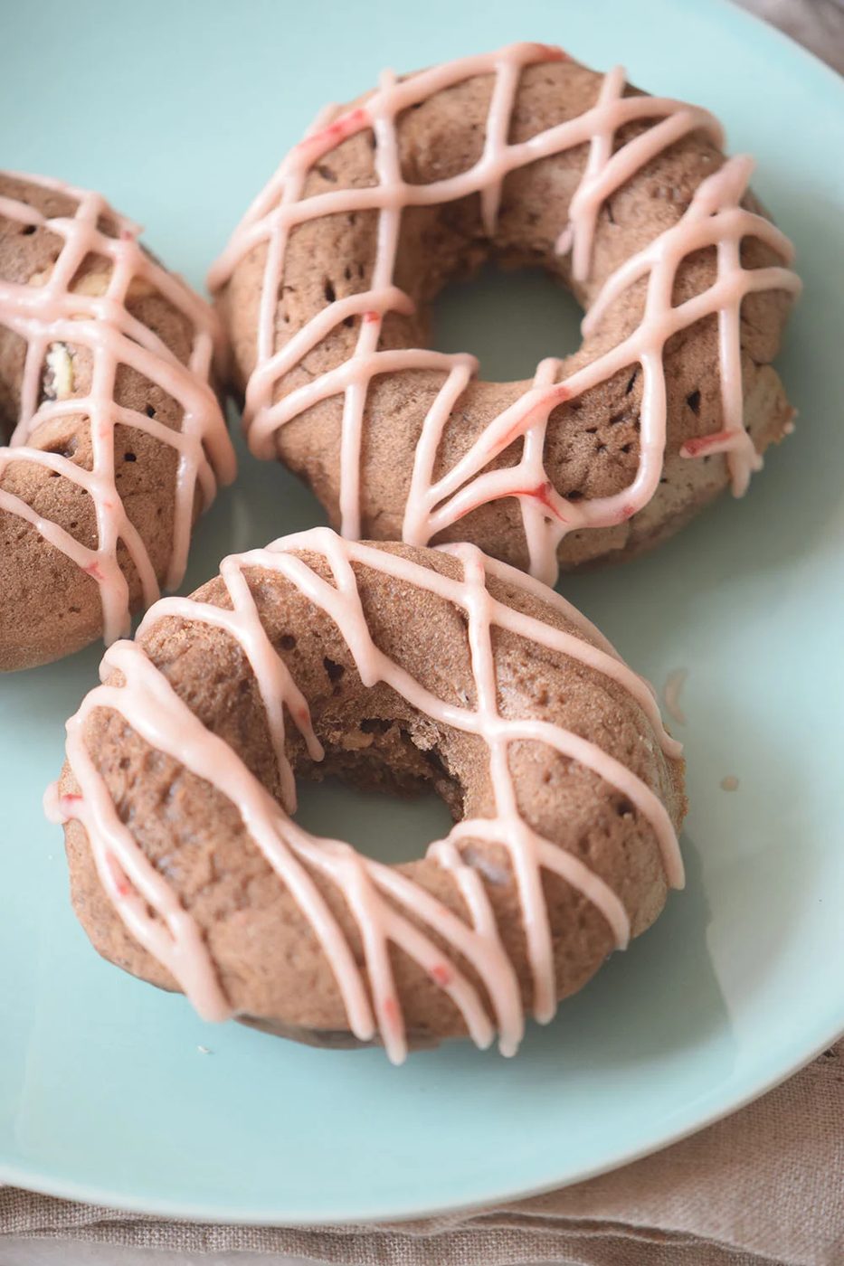 A fun and decedent breakfast recipe. Chocolate Berry Donuts recipe by Bekob.com