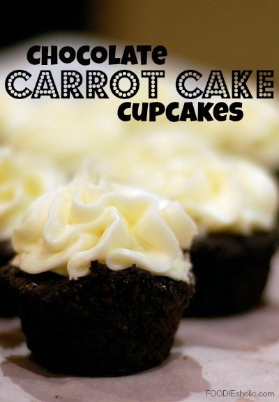 Chocolate Carrot Cake Cupcakes | FOODIEaholic.com #recipe #cooking #baking #cupcakes #dessert #treat #healthy #diet #chocolate #carrotcake